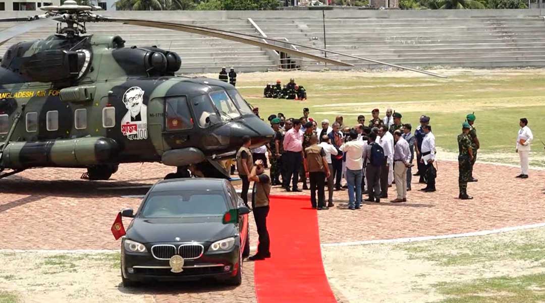চারদিনের সফর শেষে বঙ্গভবনের উদ্দেশ্যে রাষ্ট্রপতি