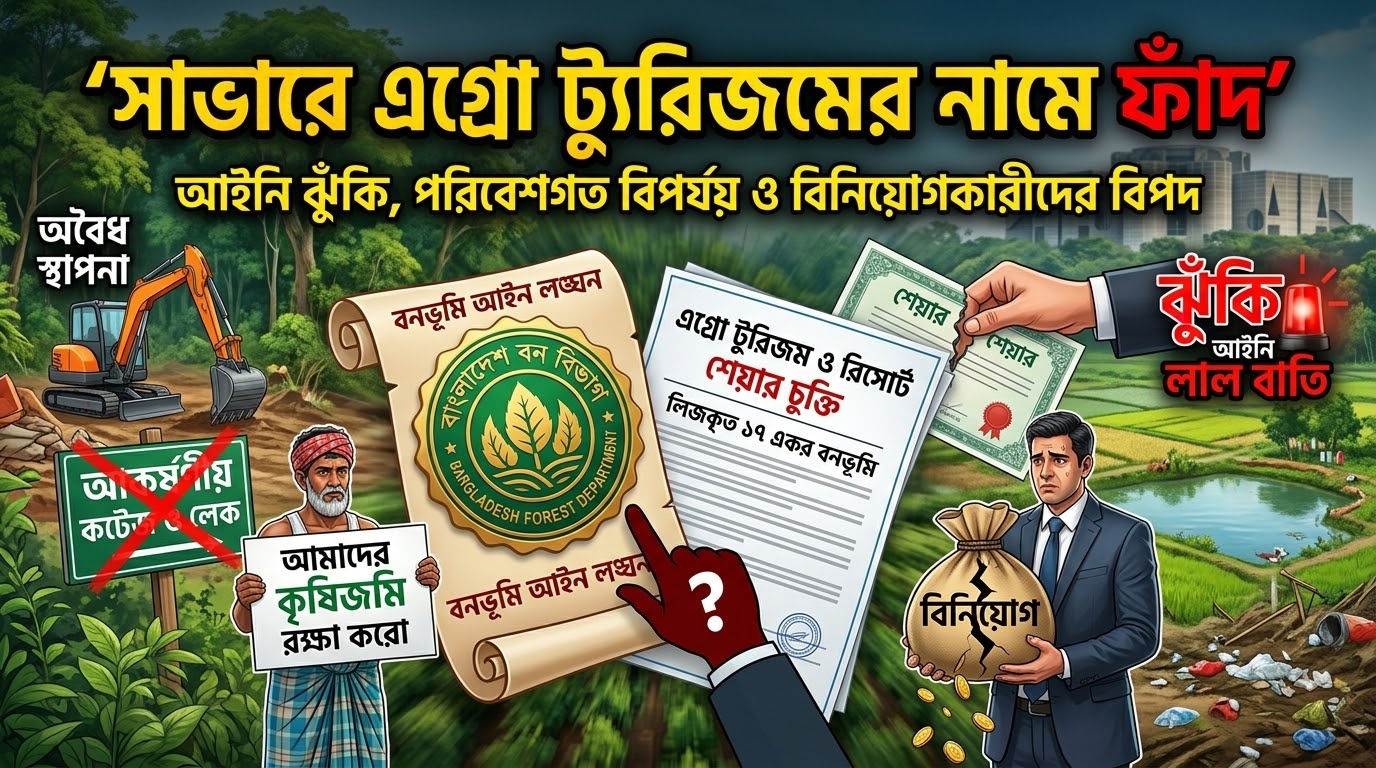 বনভূমি থেকে রিসোর্ট, সাভারে ‘এগ্রো ট্যুরিজম’ প্রকল্প ঘিরে প্রশ্ন